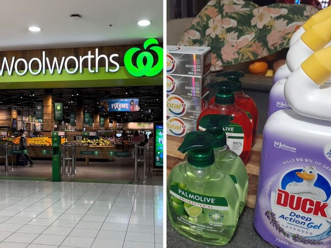 ‘All free’: Customer scores haul from Woolies using hack. Picture: Supplied