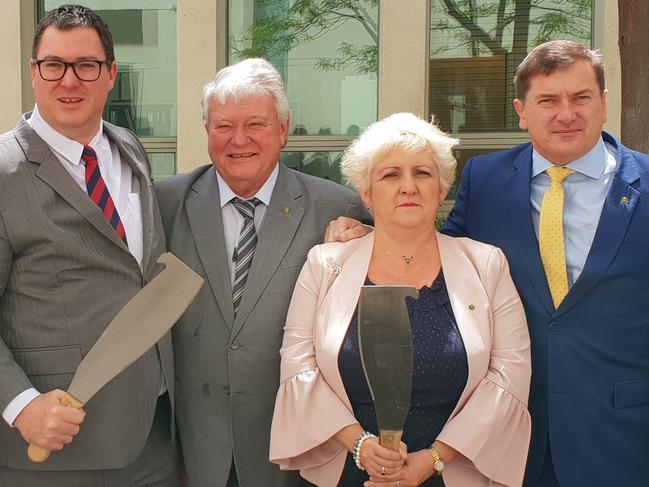 George Christensen, left, and Llew O'Brien, right, are in Barnaby Joyce’s camp. Picture: Supplied.