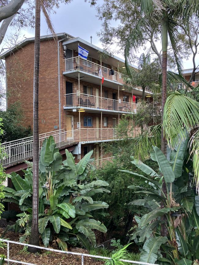 The apartment block on Hardy St.