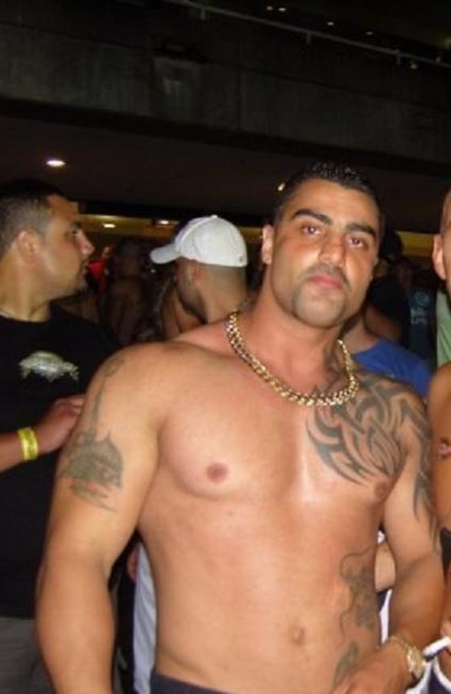 Slain bikie boss Mick Hawi at a function in 2008 at the height of his Comachero gang presidency.