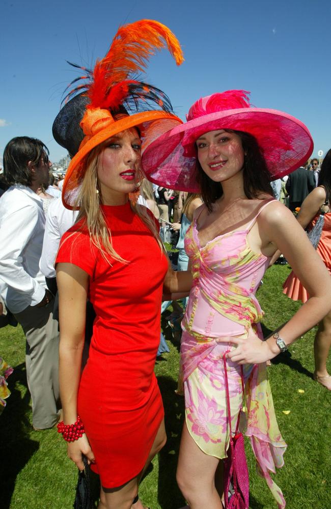 Bella Petrovich and Anthea Crebbin at Derby Day 2004.