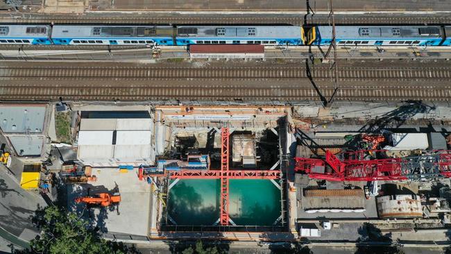 Massive tunnel boring machines have completed the first part of Melbourne's Metro Tunnel.