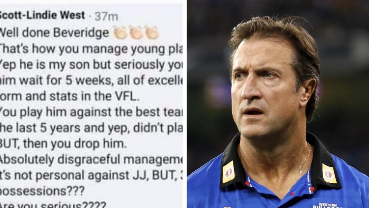 Scott West roasts Bulldogs coach Luke Beveridge.