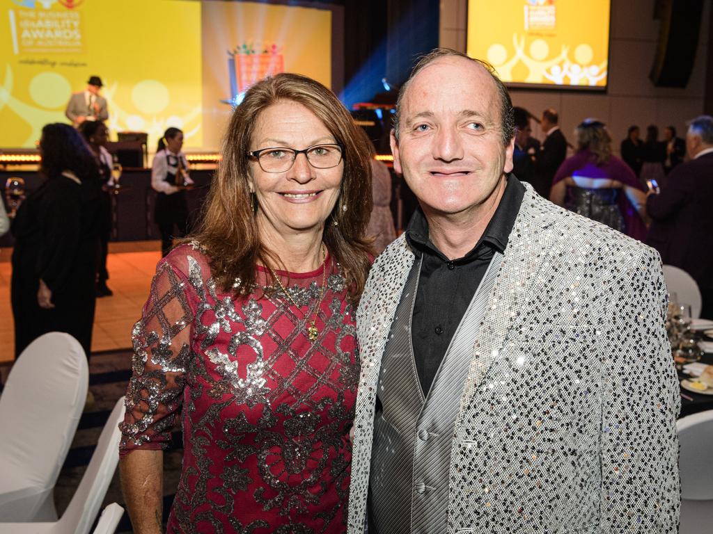 Robyn Cavanagh and Tony Hurle at the Business disAbility Awards of Australia at Edmund Rice Cultural Centre, Saturday, May 17, 2025. Picture: Kevin Farmer