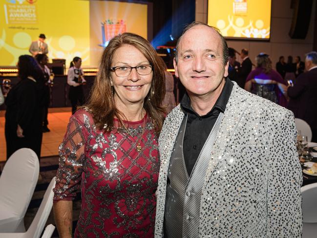 Robyn Cavanagh and Tony Hurle at the Business disAbility Awards of Australia at Edmund Rice Cultural Centre, Saturday, May 17, 2025. Picture: Kevin Farmer