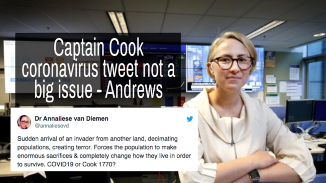 Captain Cook coronavirus tweet not a big issue - Andrews