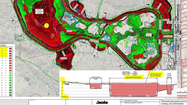 Redland council was shown geophysical maps detailing the water table under the Birkdale site. Picture: Pacific Geotech Pty Ltd February 2020