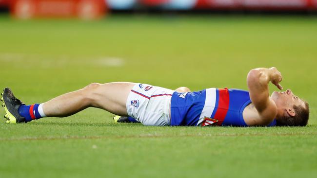 Dale Morris injured himself late in the win over Collingwood.