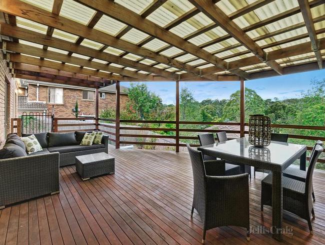 A photo from realestate.com.au of the balcony.