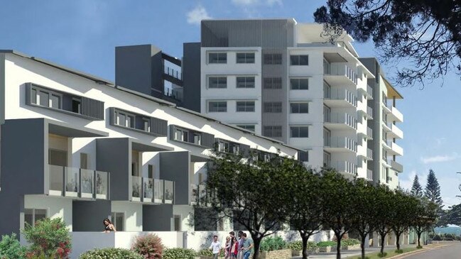 Artist impressions of the proposed high rise on the Bargara esplanade at its original proposed height of nine storeys.