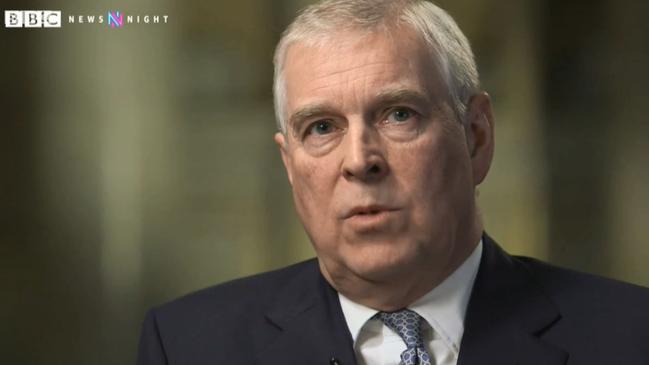 Prince Andrew during his BBC interview during which he spoke about his friendship with Jeffrey Epstein. Picture: BBC