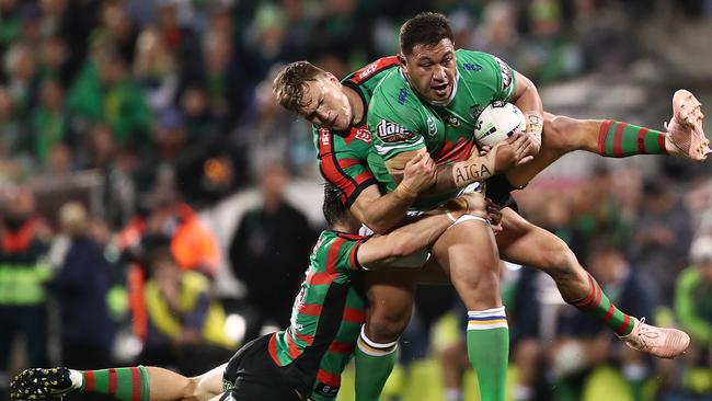 Josh Papalii proves a handful against Souths. (Photo by Mark Metcalfe/Getty Images)