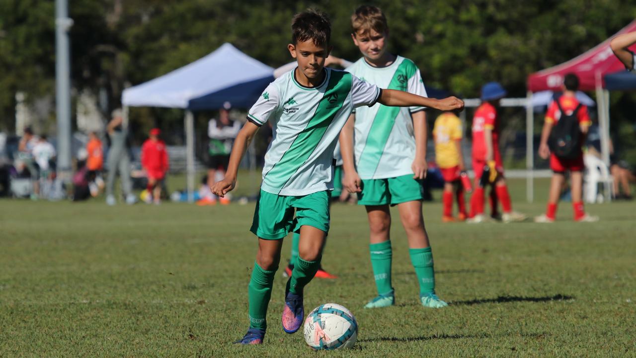 FQ Academy Far North &amp; Gulf players in action at the FQ Academy Northern Conference Junior Carnival. Picture: Football Queensland