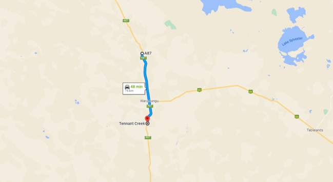 The crash happened less than an hour north of Tennant Creek, past Attack Creek Rest Stop.