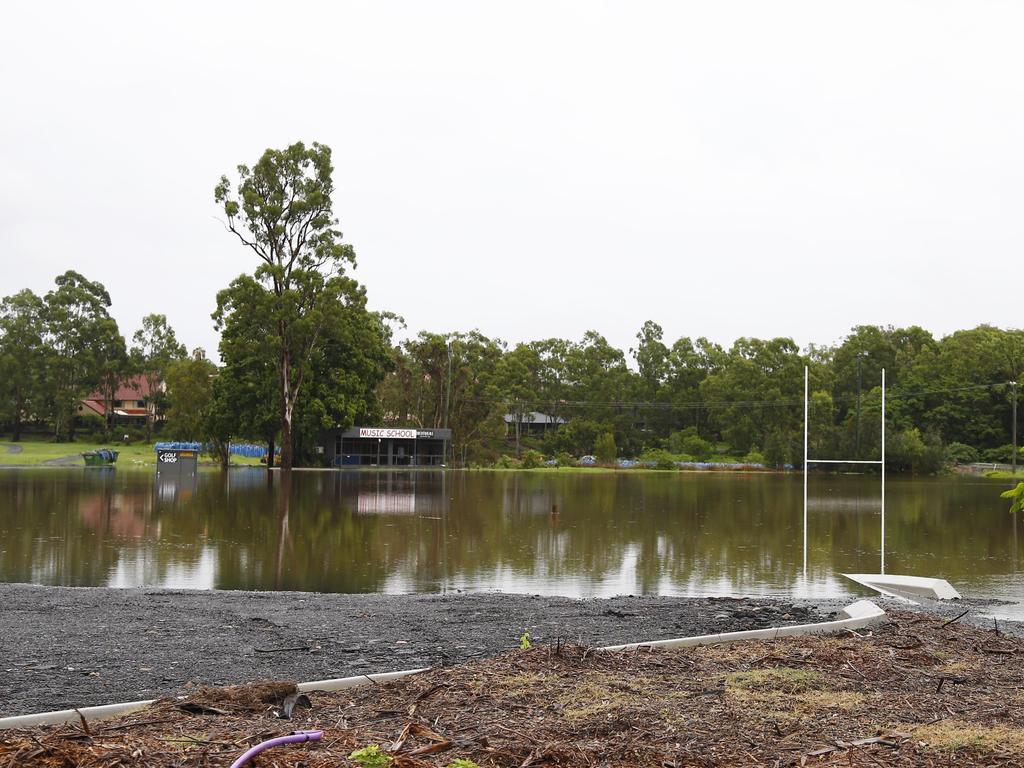 The Titans training field under water. Picture: Tertius Pickard