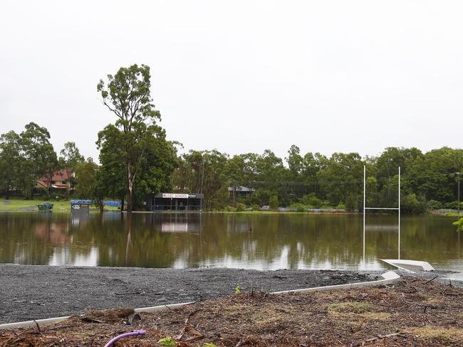 The Titans training field under water. Picture: Tertius Pickard