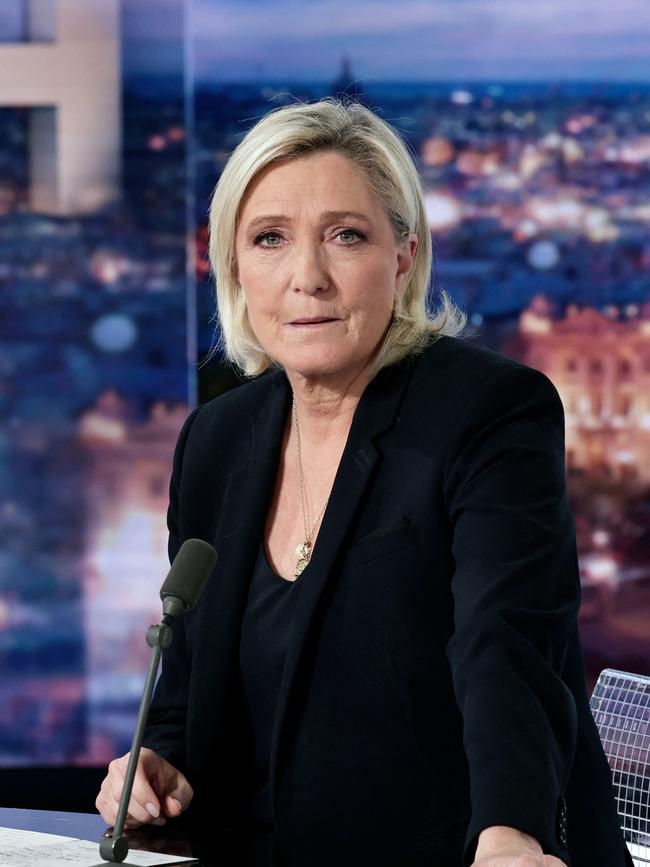 President of the far-right Rassemblement National (RN) parliamentary group Marine Le Pen.