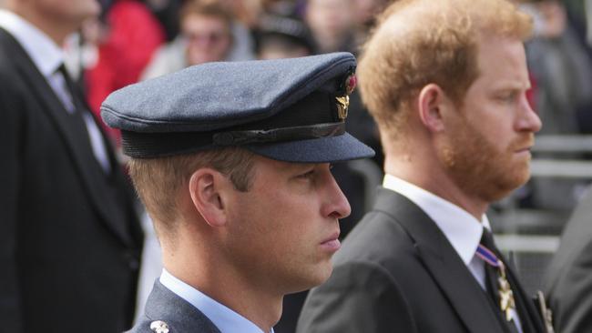 The title is a nod to William and Harry’s roles as ‘heir and the spare’, with William as heir to the throne, and Prince Harry as his spare. Picture: Scott Garfitt- WPA Pool/Getty Images