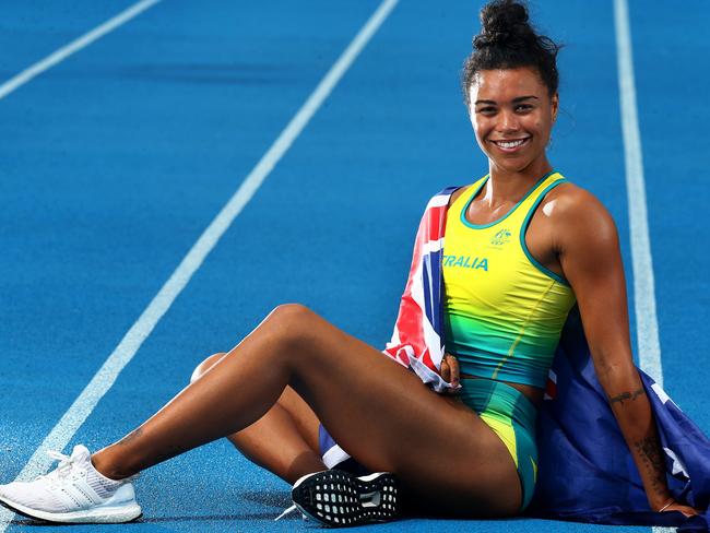 The trademark smile is finally back so expect fireworks when Morgan Mitchell competes at the Commonwealth Games. Picture: Adam Head