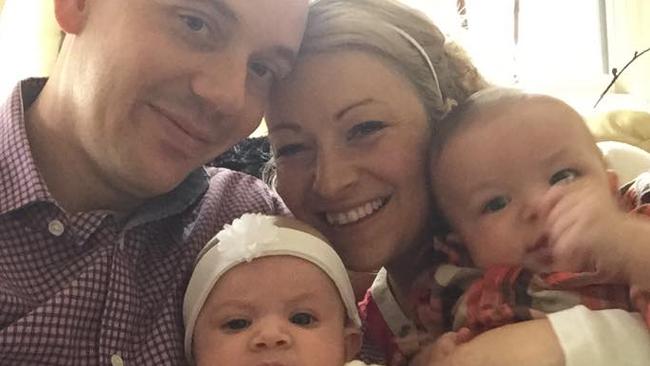 Family at last: Sean and Danielle with their “twiblings”, Ava and Ethan. Picture: Supplied by Channel Nine