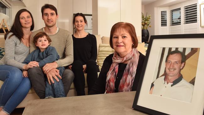 Brooke Meyer, Cooper Meyer, 3, Julien Meyer, Renee Meyer and Zee Meyer. Picture: Tony Gough