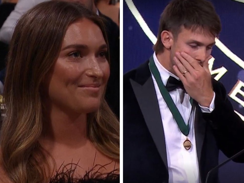 Mitchell Marsh showed just how much his first Allan Border medal meant to him.