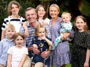 NSW Premier Dominic Perrottet with his family. Image: Supplied