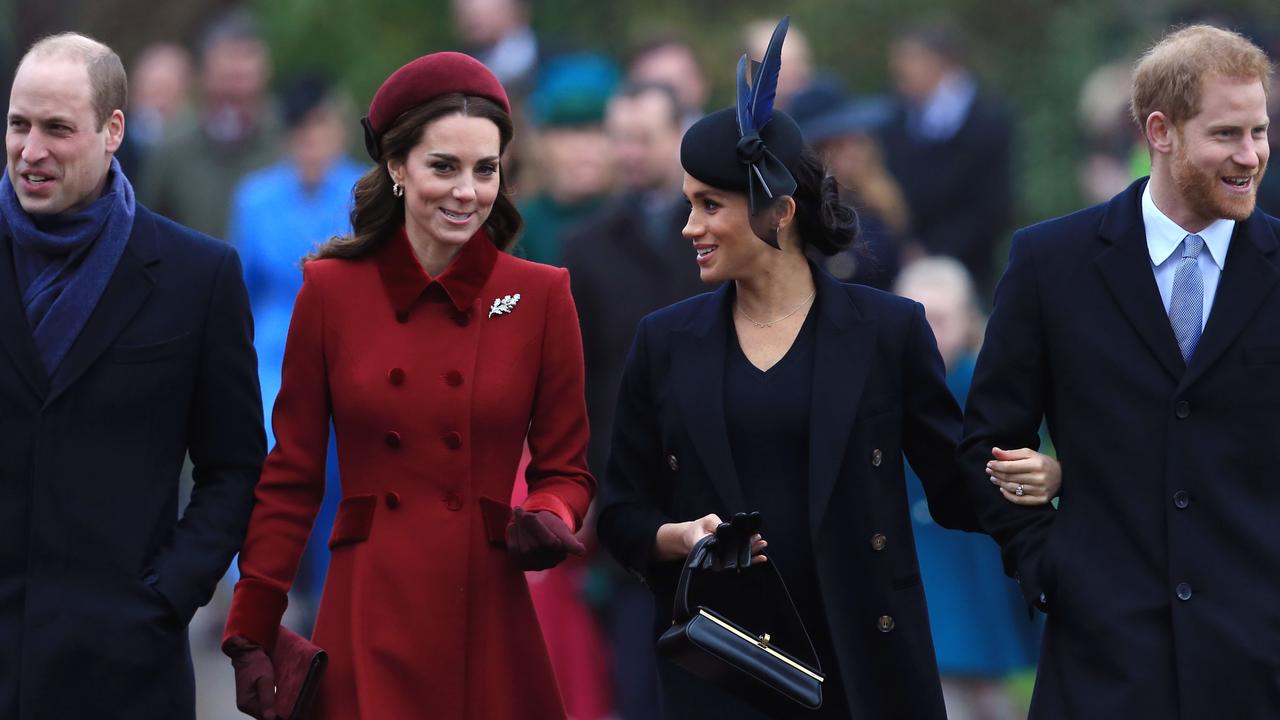 Cambridges and Sussexes on Christmas Day in 2018. Picture: Getty