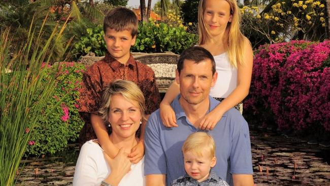 Supplied. Deputy leader of the Federal Parliamentary Labor Party, Tanya Plibersek with husband Michael Coutts-Trotter and children Joe, 8, Anna, 12, and Louis, 3.