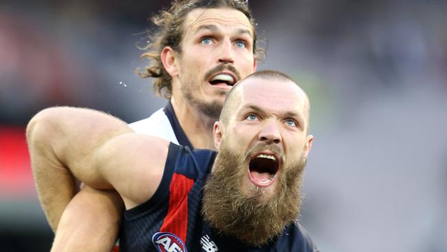 The Giants had no answer for Max Gawn. Picture: Michael Klein