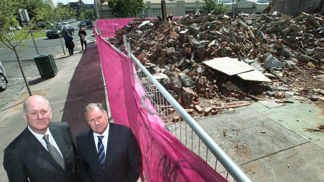 Lord Mayor Robert Doyle and Planning Minister Richard Wynne are outraged. Picture: David Crosling