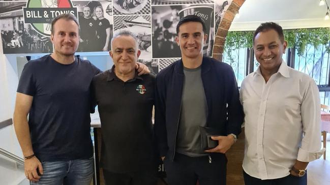 Tim Cahill at Bill and Toni’s in Darlinghurst.