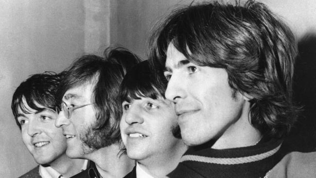 The Beatles in 1968: Paul McCartney, left, John Lennon, Ringo Starr and George Harrison. Picture: AP