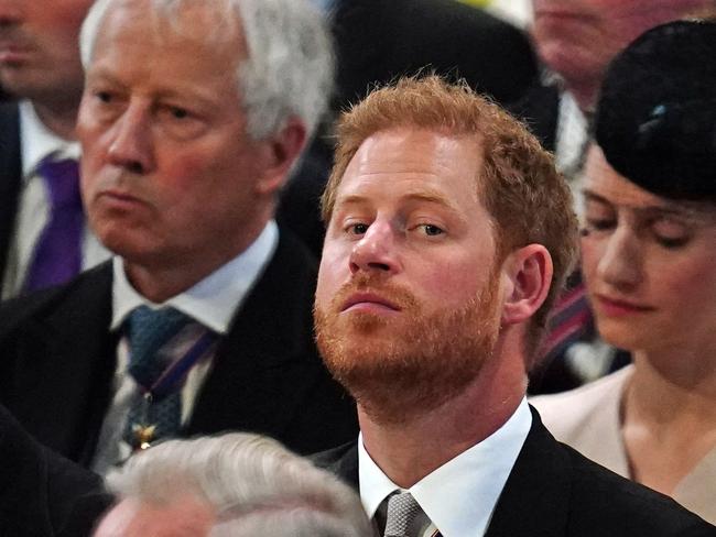 Prince Harry, Duke of Sussex attends the National Service of Thanksgiving for The Queen's reign at Saint Paul's Cathedral in London. Picture: AFP