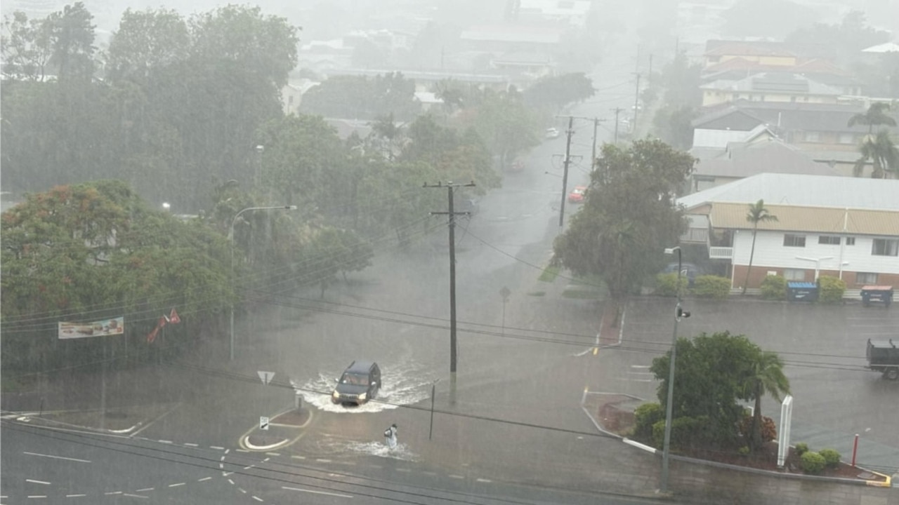 Old Cleveland Rd completely underwater on Tuesday. Picture: Facebook.