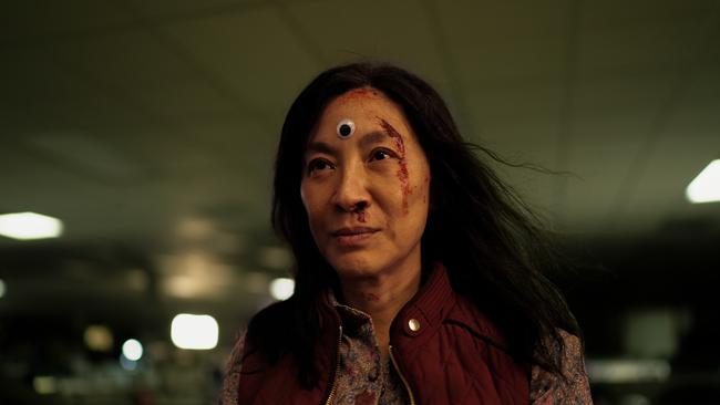 Michelle Yeoh in a scene from Everything Everywhere All At Once, which leads the pack with eight nominations. Photo: A24.