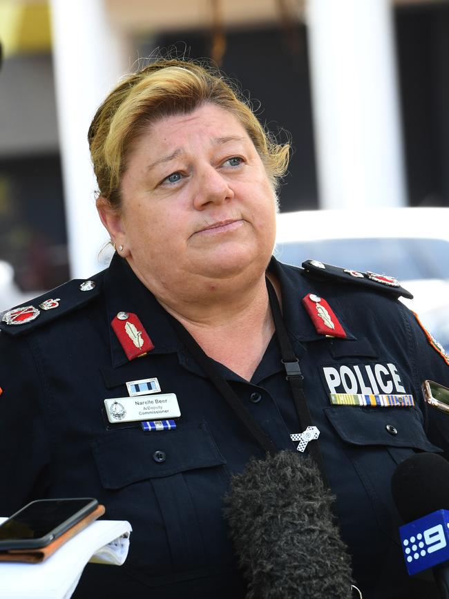 Former senior officer Narelle Beer, who broke the news to fellow police Rolfe had been charged with murder.