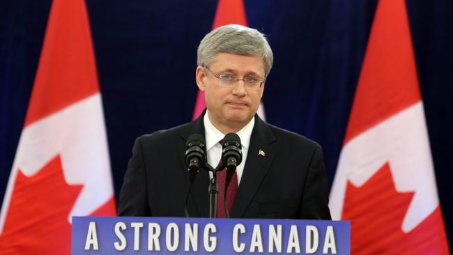 Former Canadian Prime Minister Stephen Harper. Picture: The Canadian Press