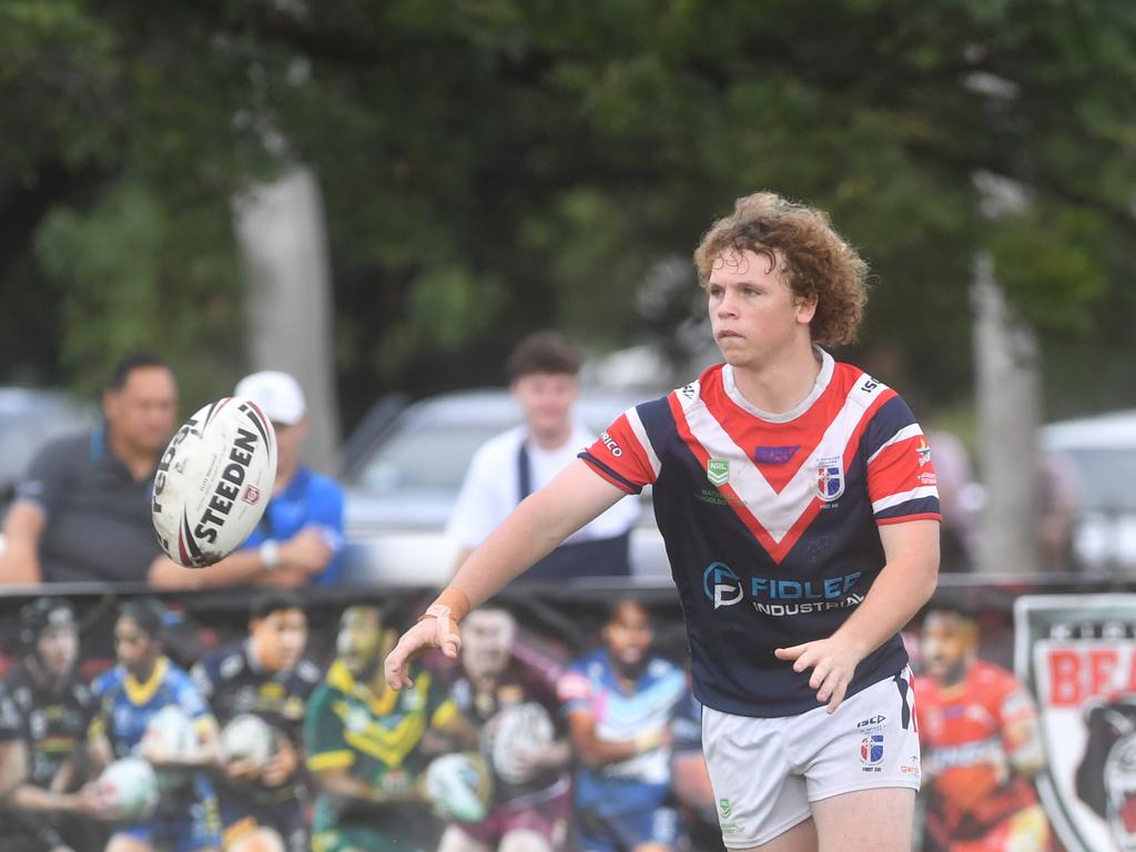 Kirwan State High School hosts St Patrick's College, Mackay, in round 1 of the 2025 Aaron Payne Cup. Picture: Evan Morgan