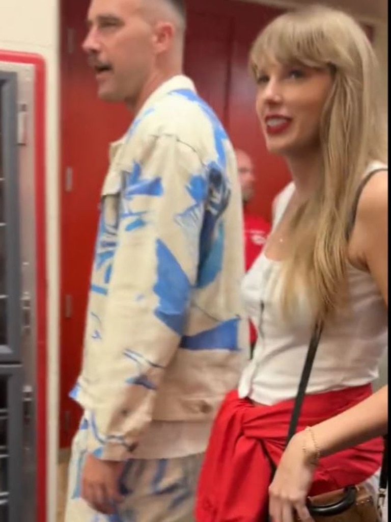 Taylor Swift and Travis Kelce photographed holding hands for the