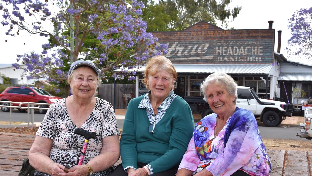 Lola McDonald, Sheryl, and Barbara Norgarrd at Goombungee on Saturday, November 4, 2023. Picture: Peta McEachern