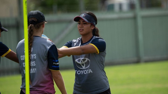 Jasmine Peters will run on as a centre in the NRLW Indigenous Women's All Stars game at QBC Stadium in Townsville on Saturday, February 20.