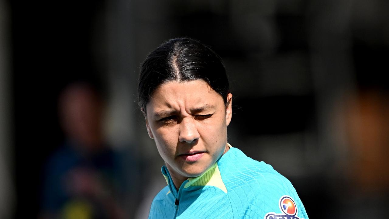 Sam Kerr named on the bench. (Photo by Bradley Kanaris/Getty Images)