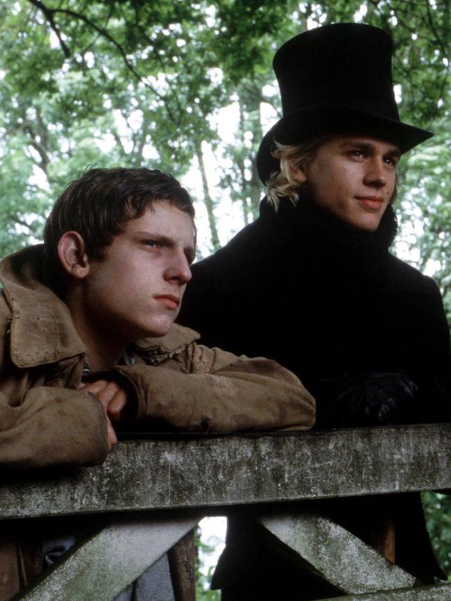 Hunnam with Jamie Bell in the 2003 film adaptation of the Charles Dickens novel Nicholas Nickelby. Picture: Supplied