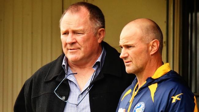 Ian Schubert (left) alongside Parramatta Eels coach Brad Arthur. Picture: Mark Evans