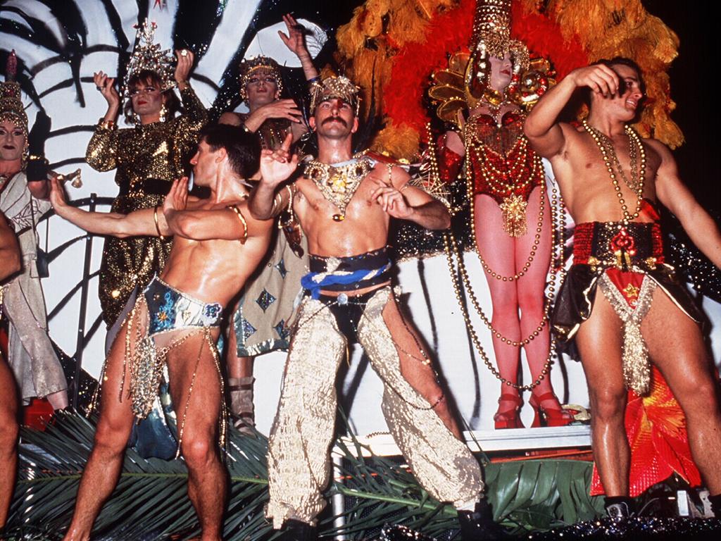 Performers dance on a float during the Sydney parade. Picture: Supplied