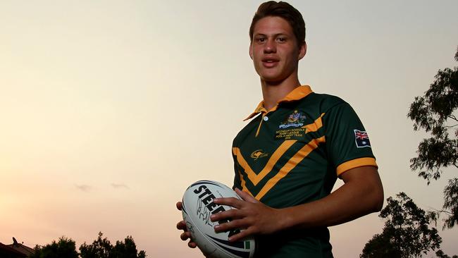 Portrait of sporting prodigy Kalyn Ponga who has been signed by the NRL COWBOYS. PIC CREDIT - MARC ROBERTSON.