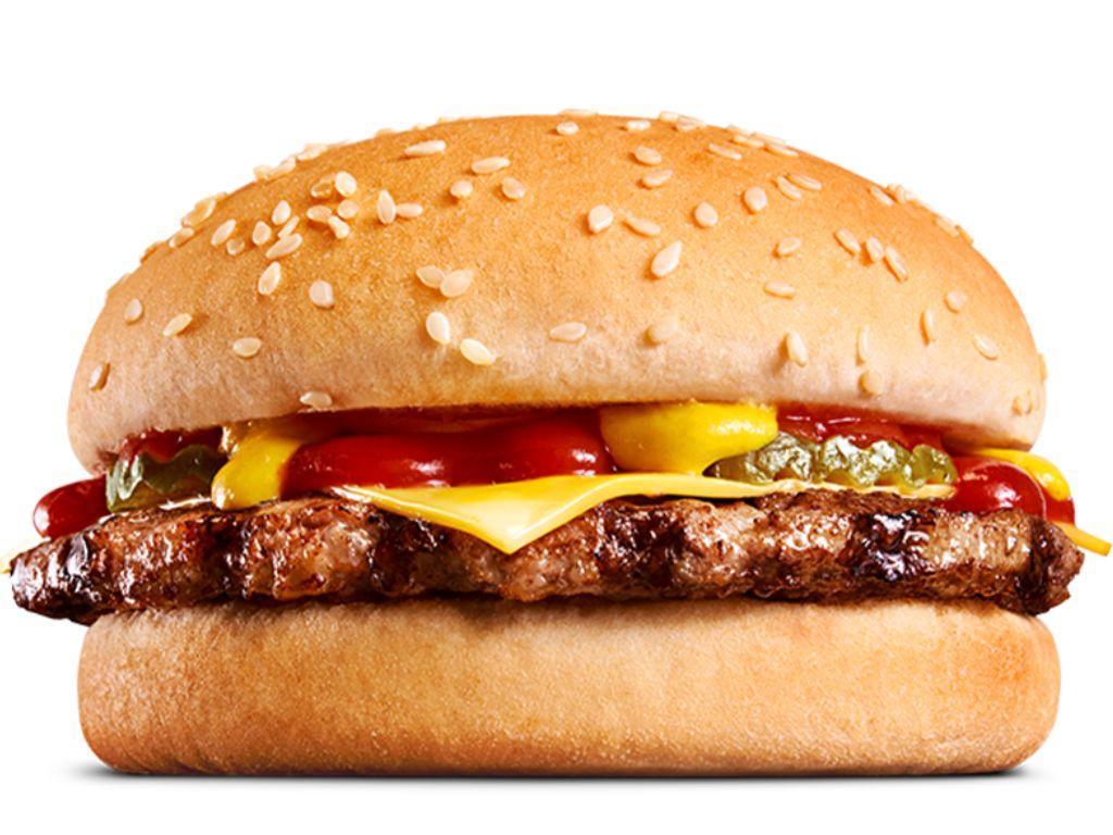 Hungry Jack's’ Cheeseburger is not going to fill you up. Picture: Hungry Jack's