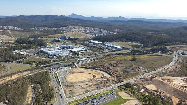 Aerial photo of new Lions base at Springfield. Picture: Wes Palmer