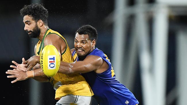 St Mary's won against Wanderers in the Men's Premier League preliminary final at TIO Stadium in Darwin, Northern Territory. Picture: Felicity Elliott/AFLNT Media